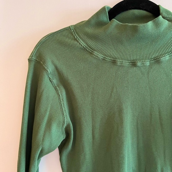 SOLD Big bud press emerald green ribbed long sleeve mock neck turtleneck. - Picture 4 of 4